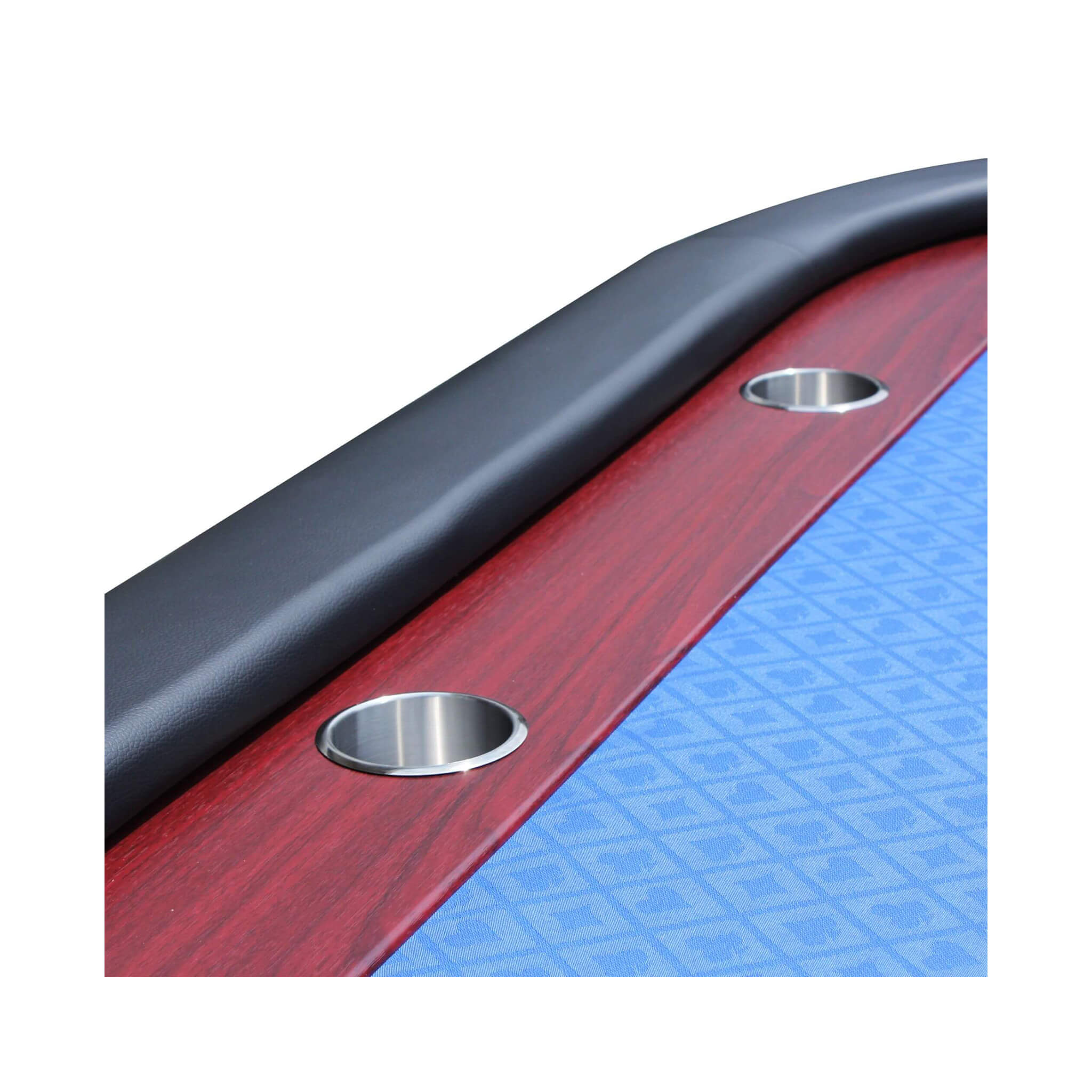 96-Inch Speed Cloth Poker Table with Wooden Racetrack — Seats 10