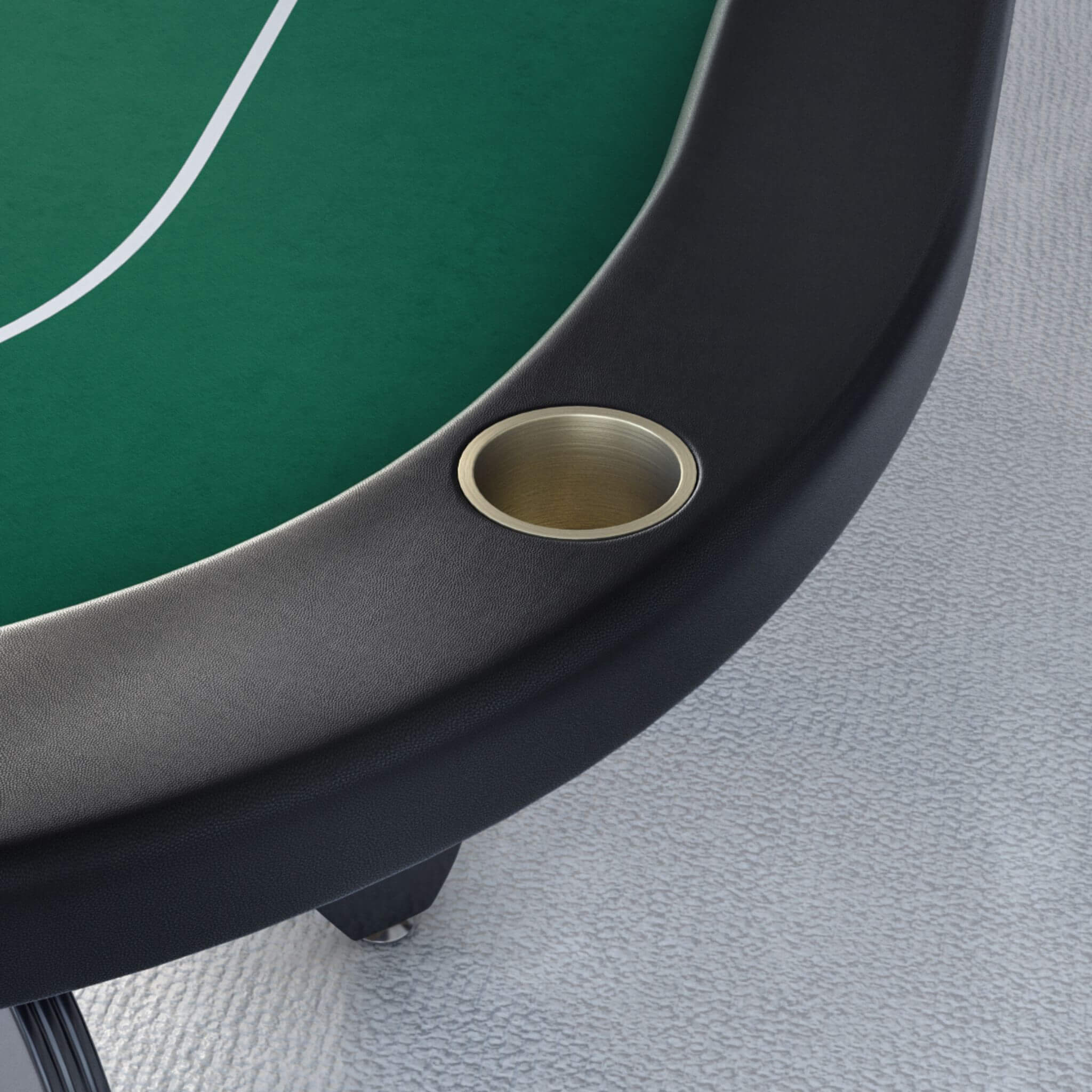 Premium 96-Inch Aura Oval Poker Table with Cup Holders, Chip Tray & Drop Box — Seats 10