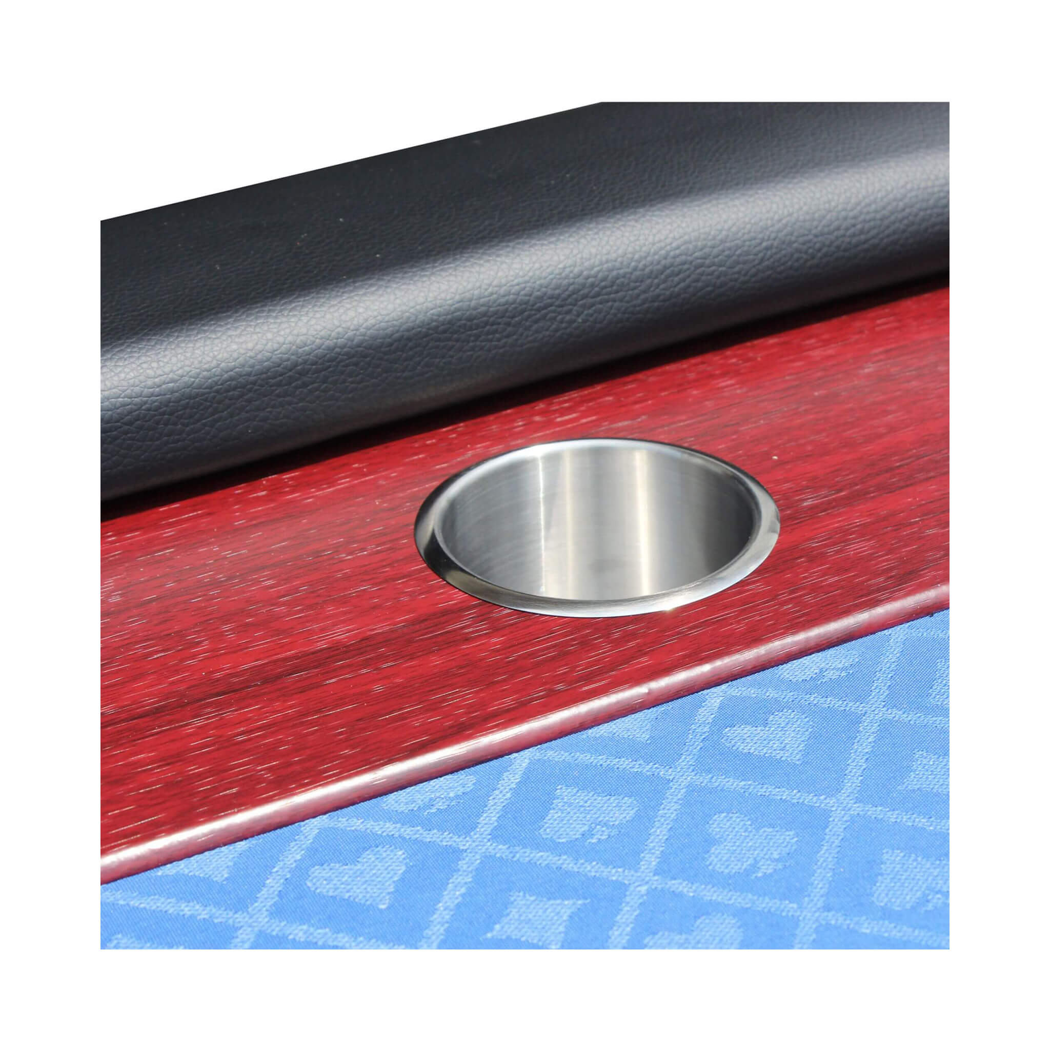 96-Inch Speed Cloth Poker Table with Wooden Racetrack — Seats 10