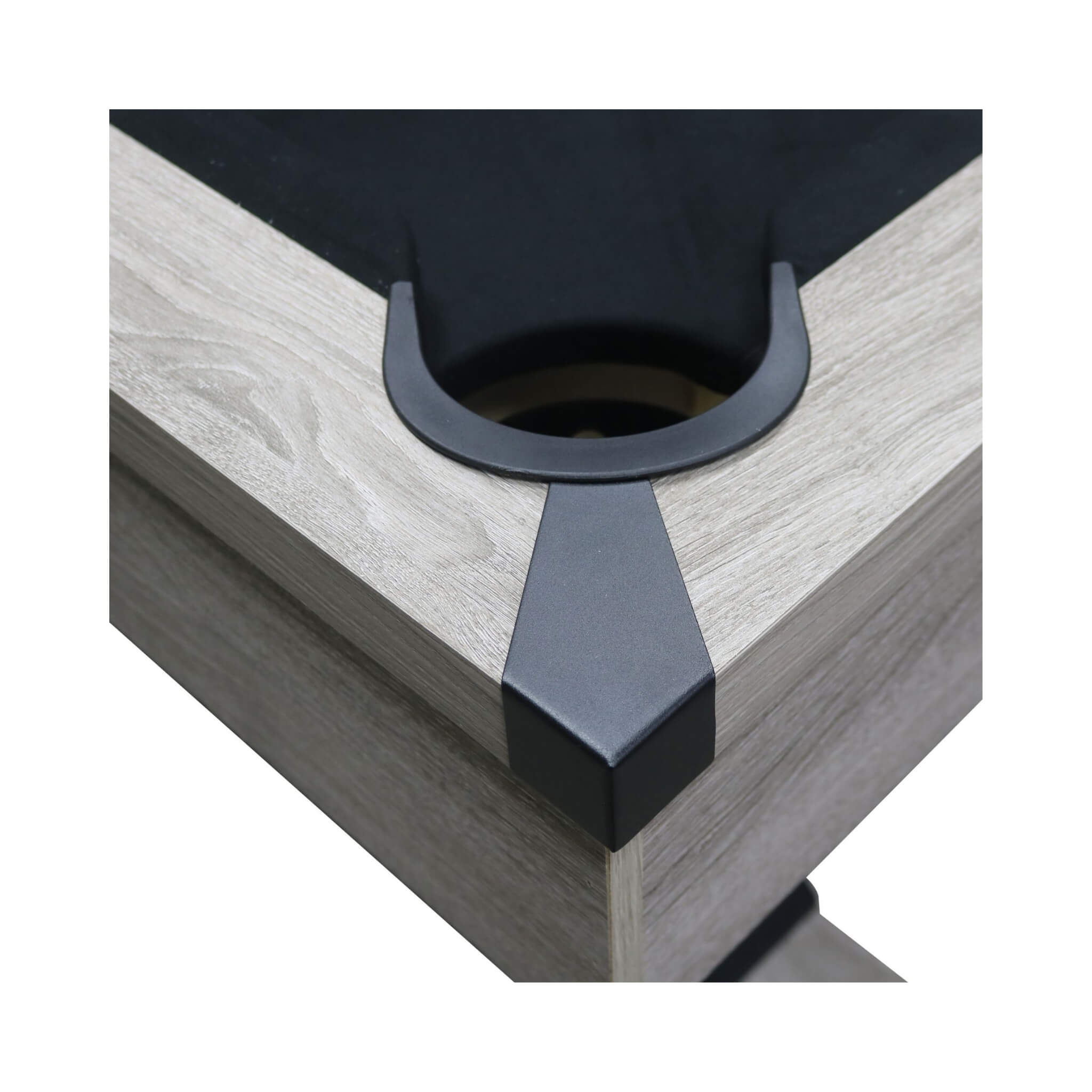 Rustic 7 Ft Billiard Table with Gray Distressed Finish, X-Leg Design, Cue Set & Billiard Ball